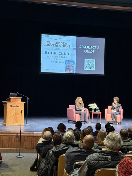 michele norris and ayana johnson on pickard stage jan 2025