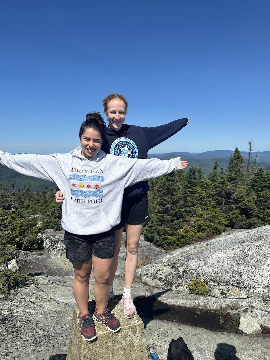 students on a mountain