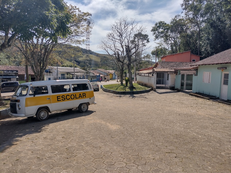 The small town of São Miguel, with a center consisting of several houses, a small grocery store, school, church, and clinic.