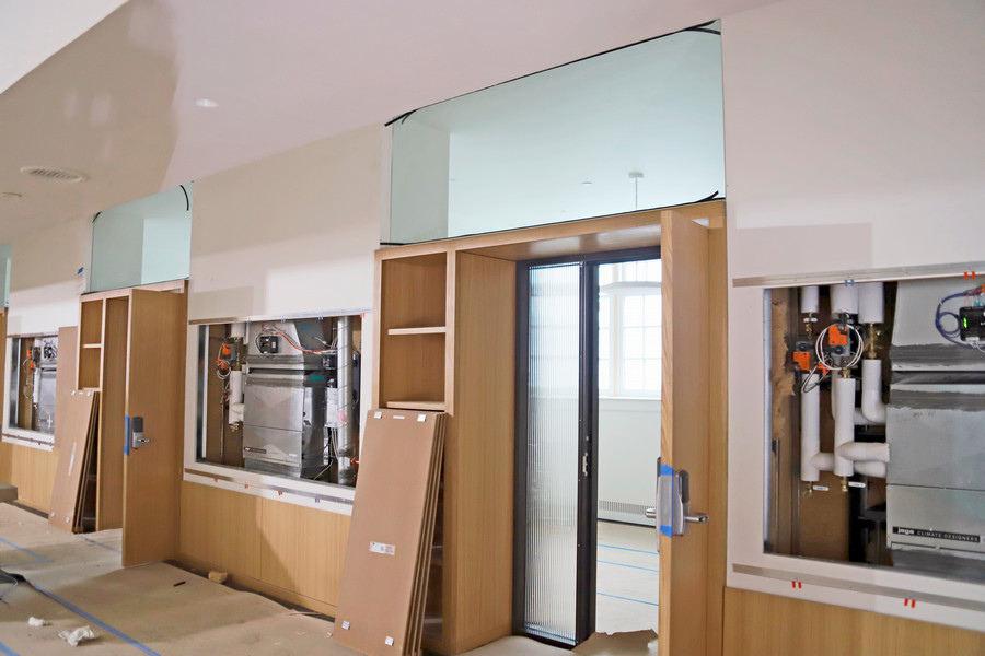 sills reno - Overall view of second floor faculty office entrances