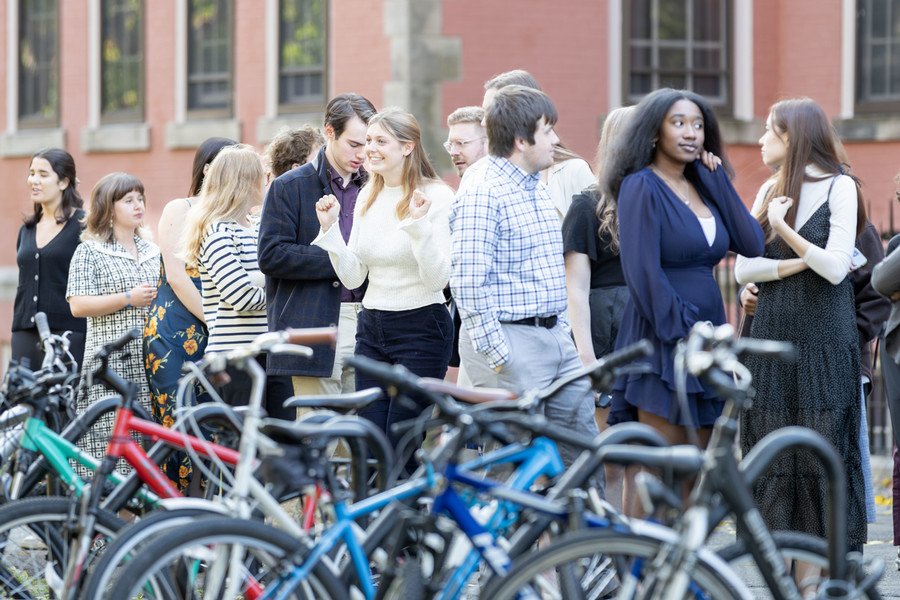 students outside pickard on SJB day '24