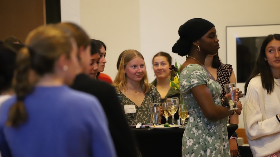 Students at the summit in Daggett Lounge