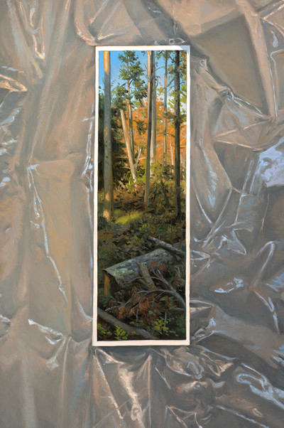 mullen painting 'copse' from thresholds exhibition 2025