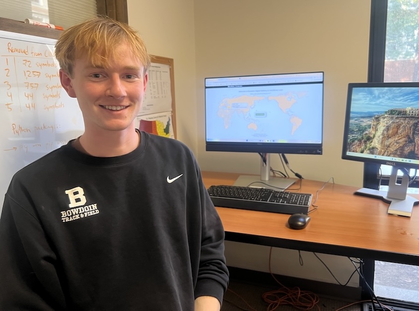 Ben Bockmann at his library desk