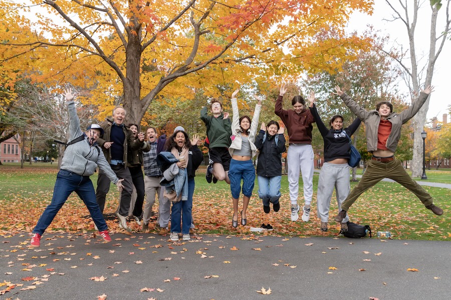 Jumping for joy