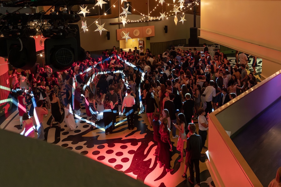 Cool lighting on the dance floor