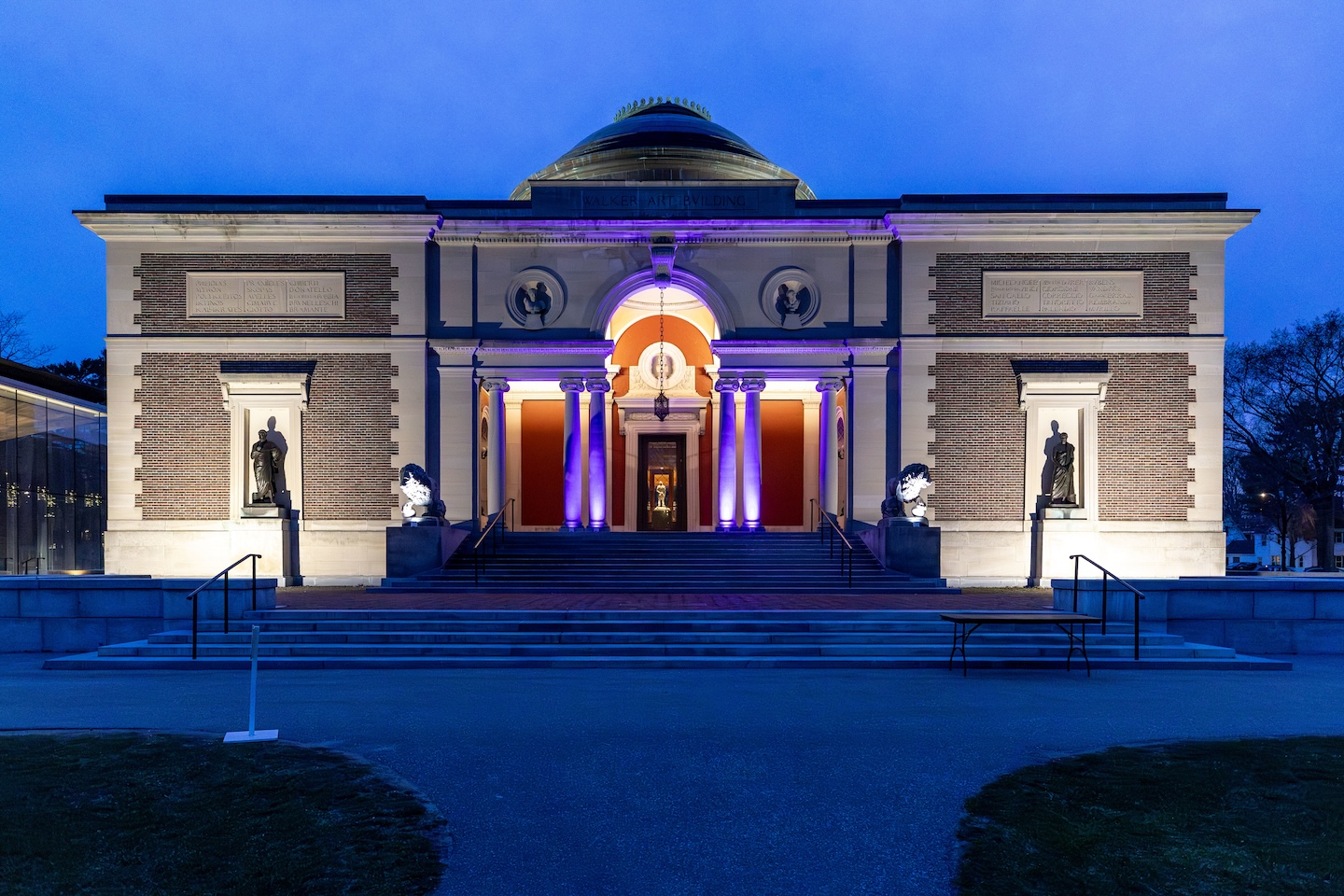 Art Museum lit up at night