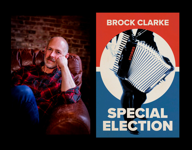 brock clarke - special election cover. collage image. 