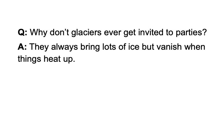 Climate joke by students