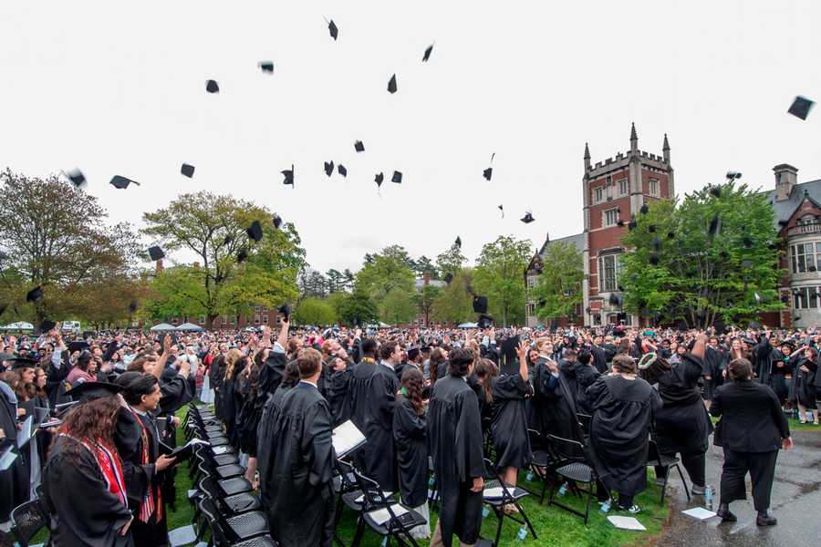 commencement thumbnail - hats in air