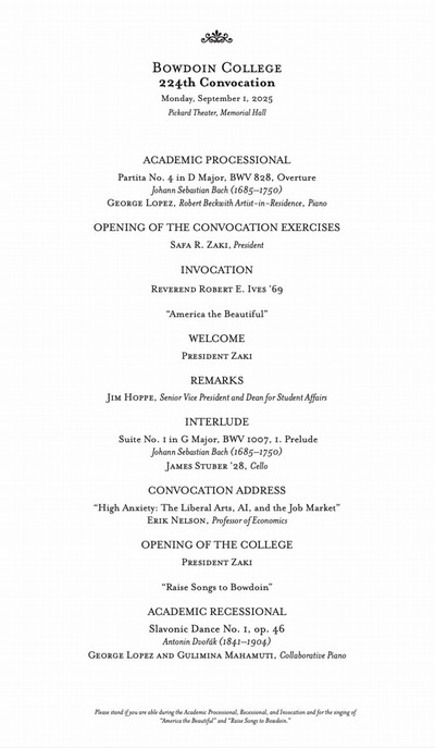 convocation program from 2025 screenshot front