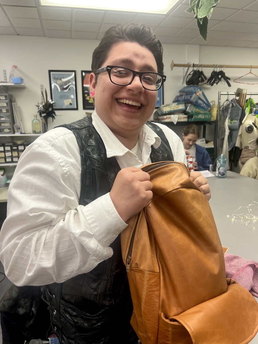 Rain makes a backpack