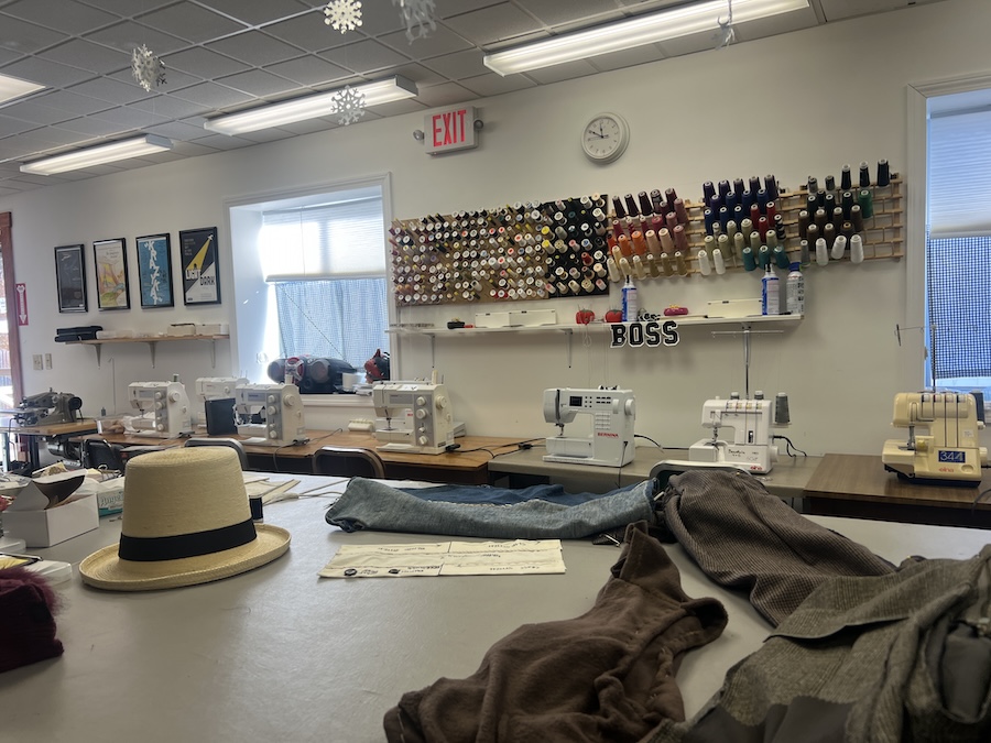 The costume shop on a regular Monday afternoon.