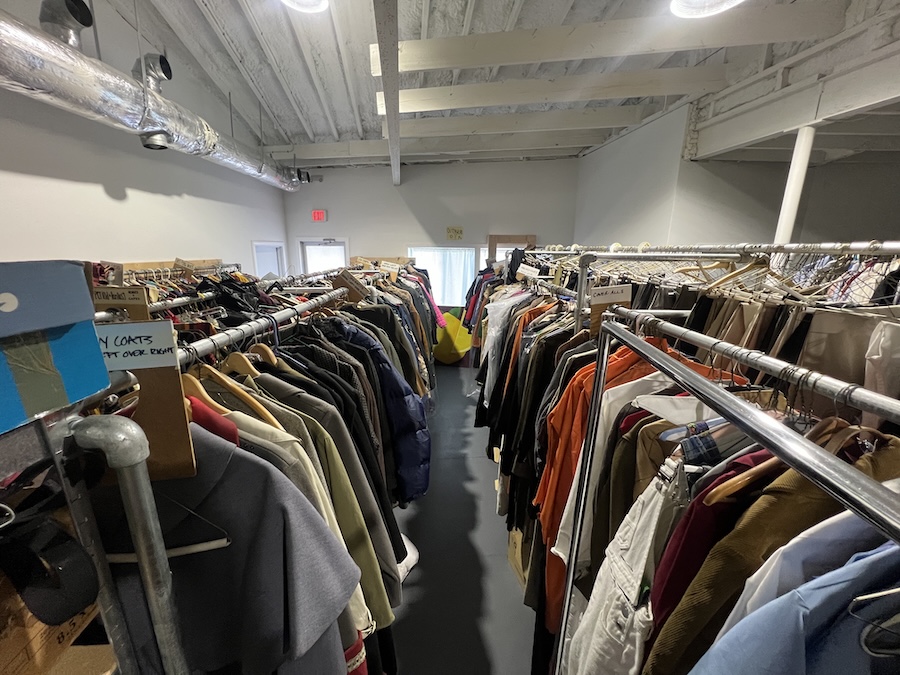 The costume shop on a regular Monday afternoon.