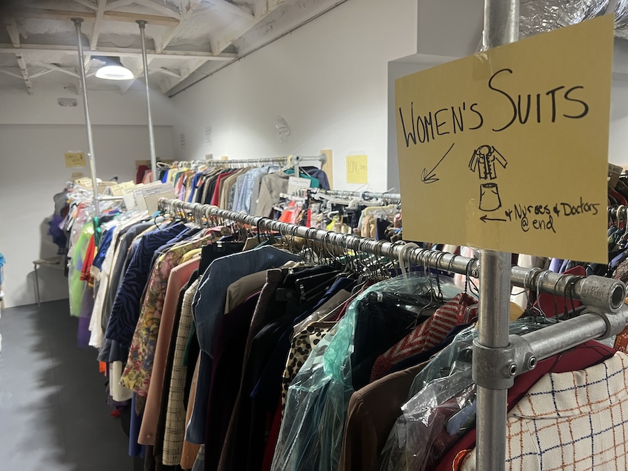 The costume shop on a regular Monday afternoon.