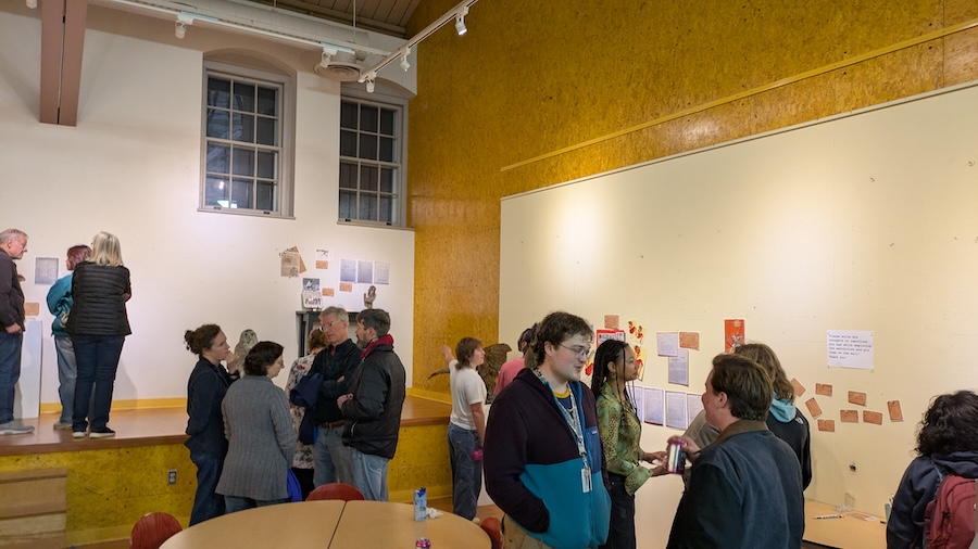 Visitors at the show