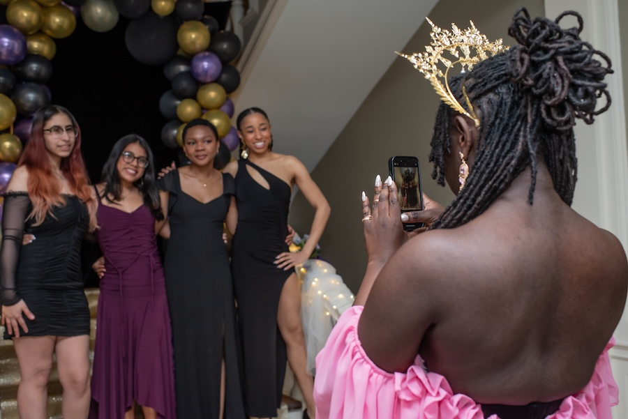 Ebony Ball 2025, students pose and dance