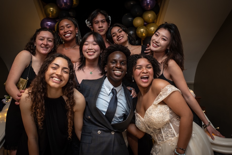 Ebony Ball 2025, students pose and dance