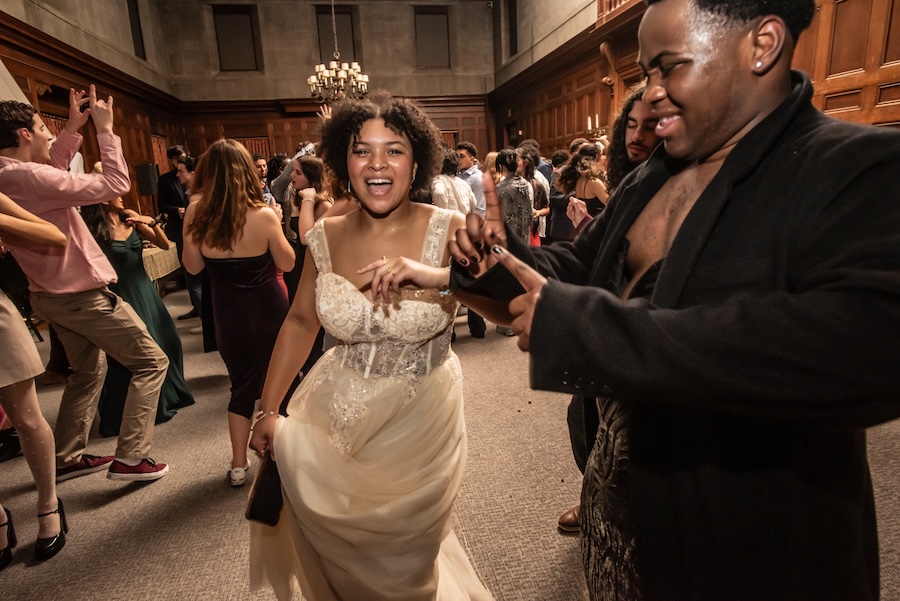 Ebony Ball 2025, students pose and dance