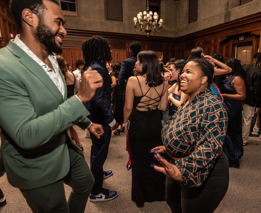 Ebony Ball 2025, students pose and dance