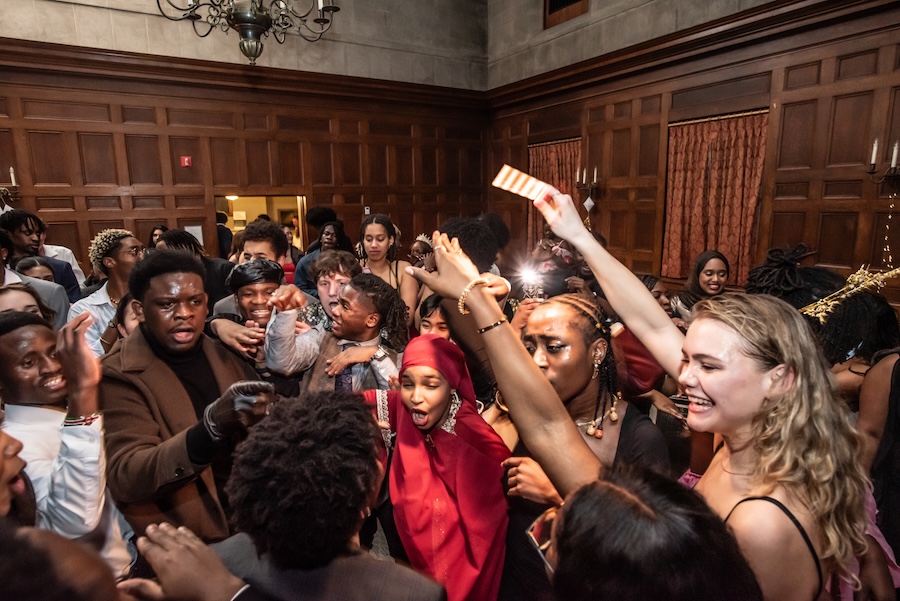 Ebony Ball 2025, students pose and dance