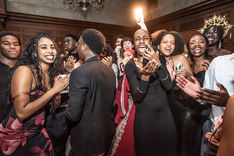 Ebony Ball 2025, students pose and dance