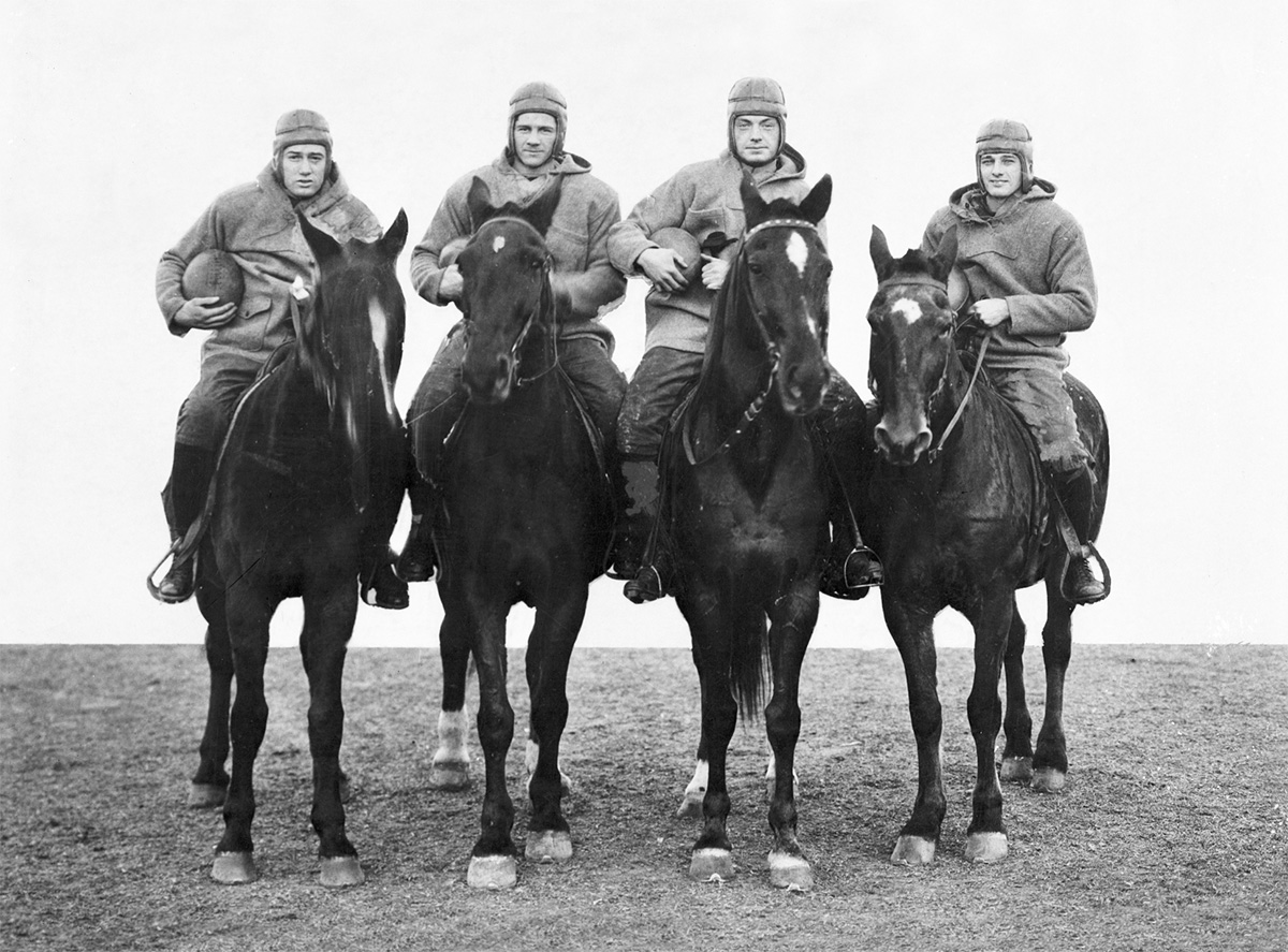 The famed Four Horsemen from Walsh’s championship team at Notre Dame.