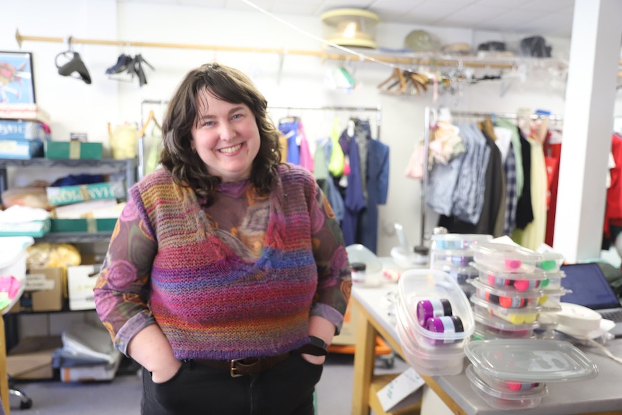 Lily in the costume shop