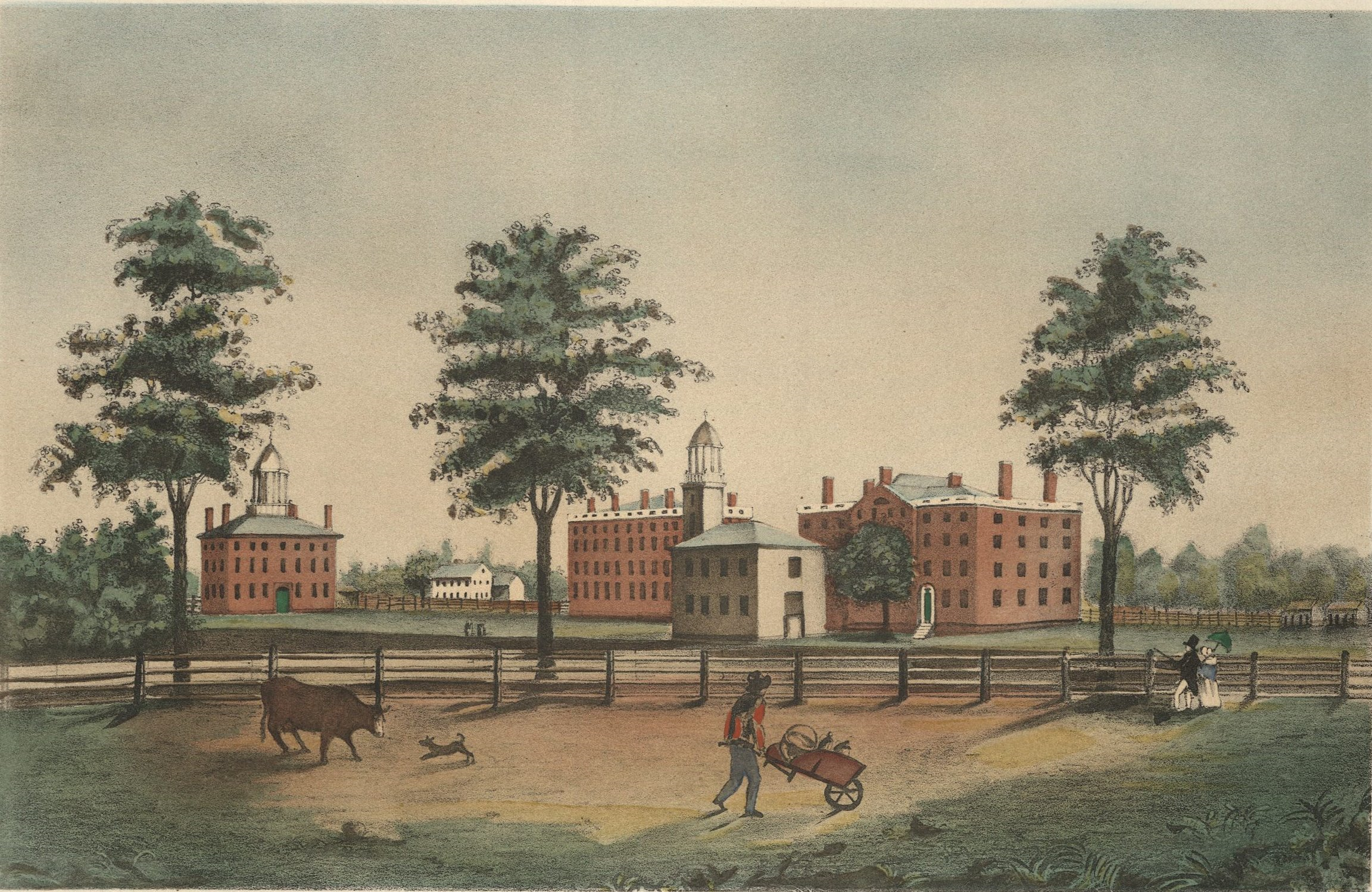 Bowdoin College campus, ca. 1823