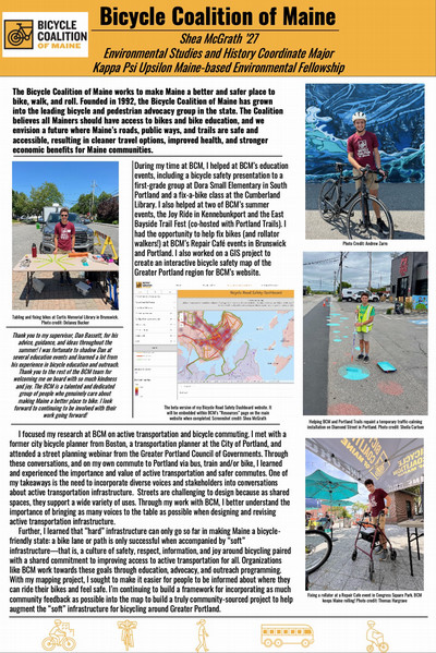 mcgrath summer fellowship with maine bicycle coalition - poster