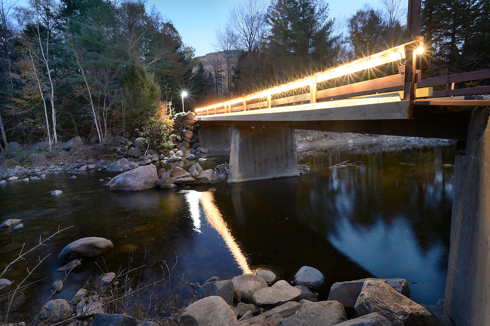 Iron bridge on the Woodruff Mountain Center property