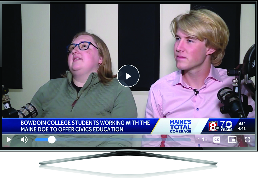 Screengrab of WMTW interview with Natalie Emmerson and Larsen Van Horn