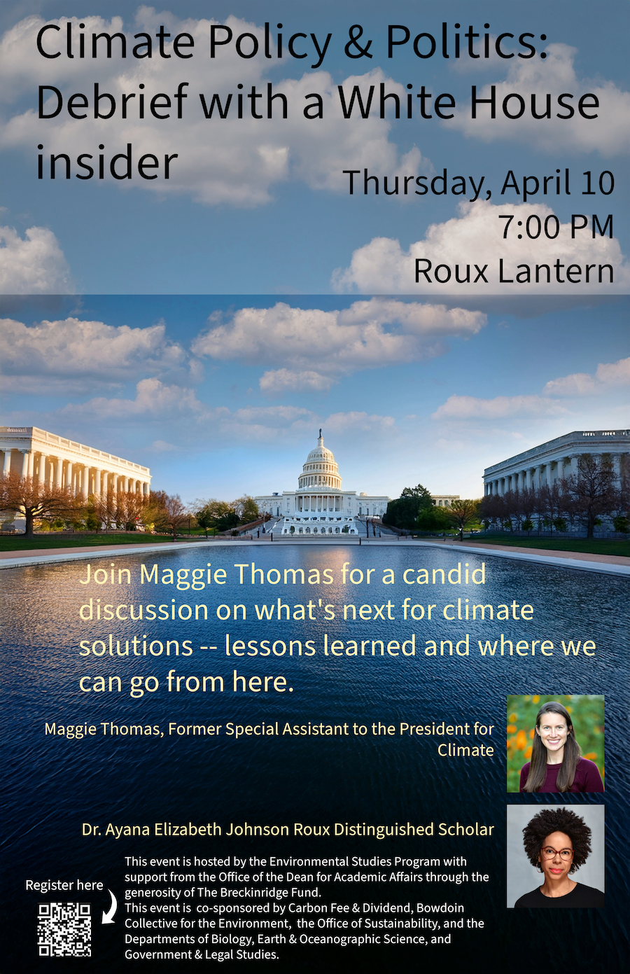 Poster for the climate talk