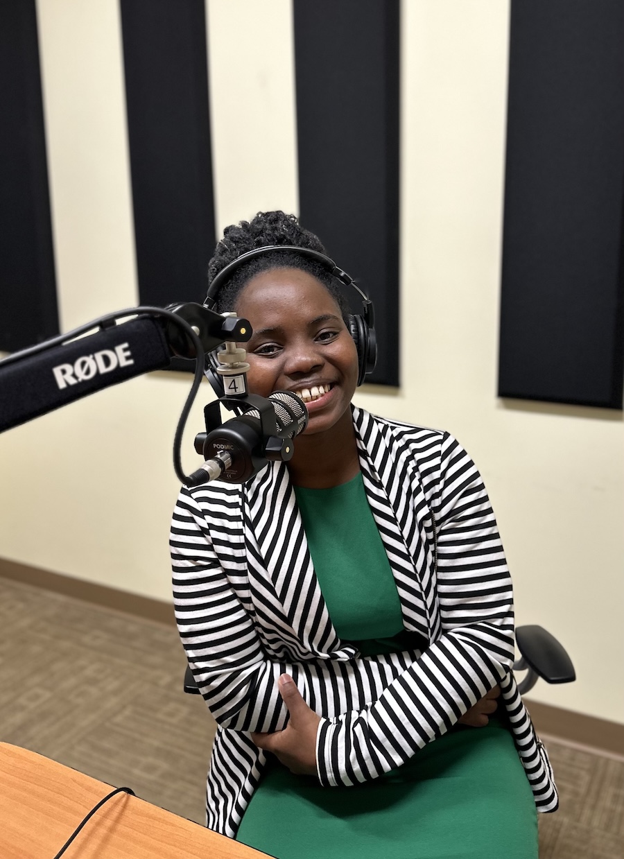 Ruth at the microphone
