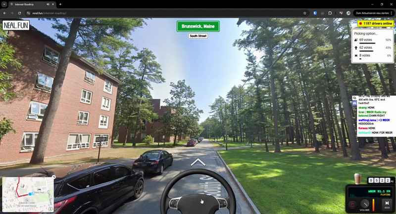 internet road trip screenshot - campus view