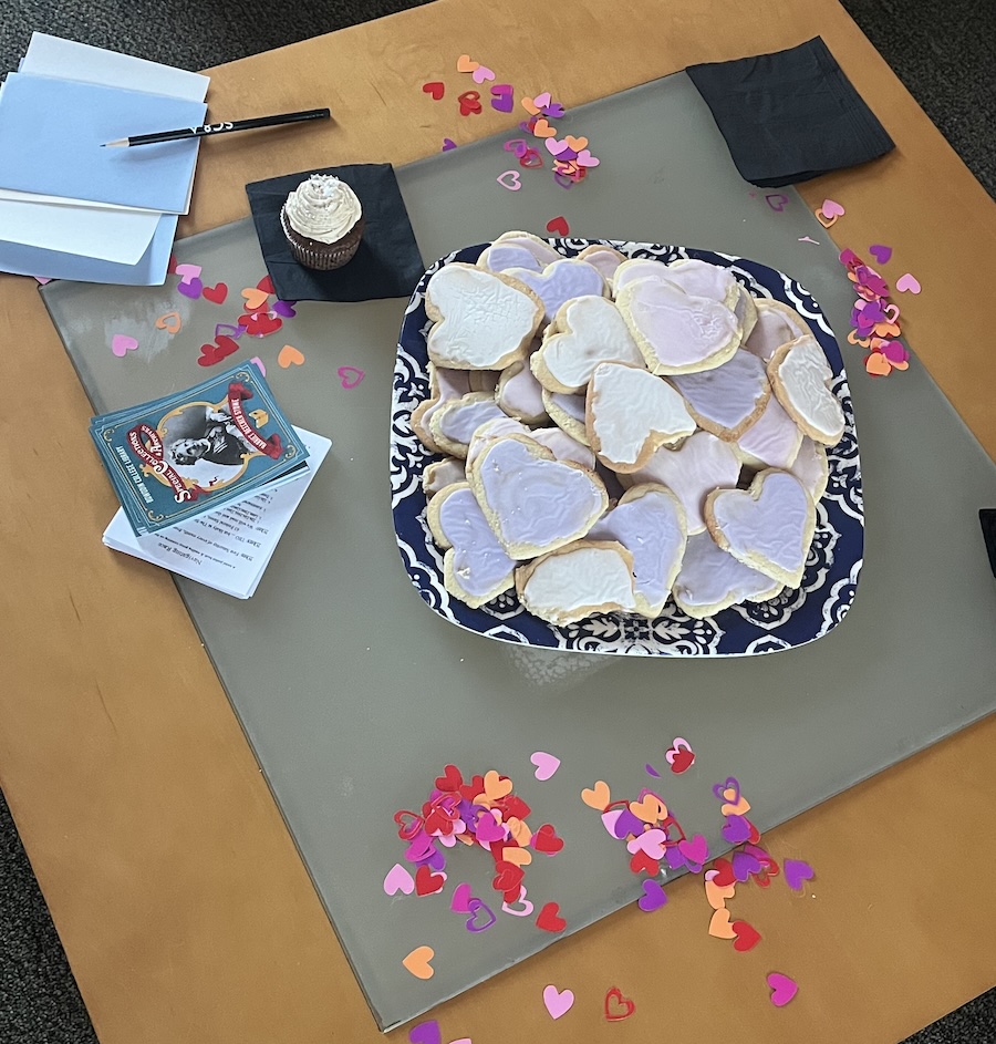 Valentine's Day cookies at the Harriet beecher Stowe House