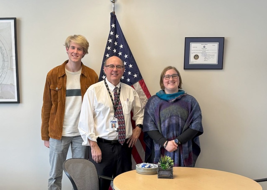 With Matthew Dunlap, State Auditor, in Augusta.