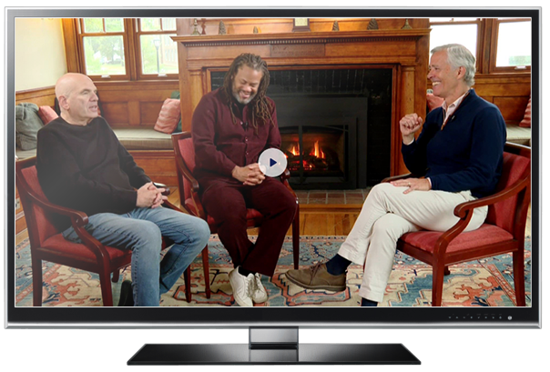 screen grab of Leonard and Simon talking with WCSH's "207" host Rob Caldwell
