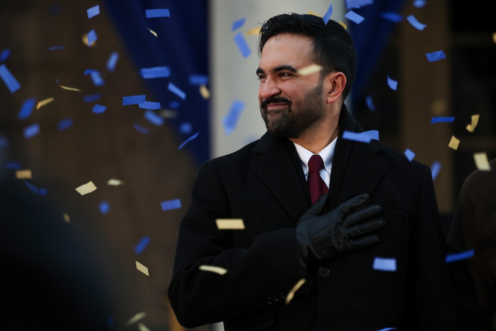 Zohran Mamdani '14 sworn in as NYC mayor/Associated Press photo