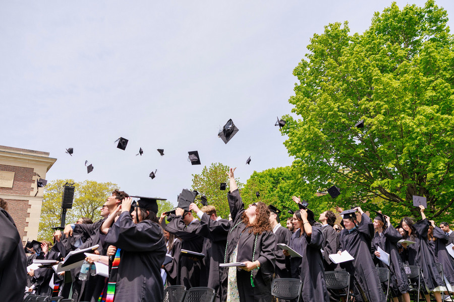 2026 commencement hats thrown