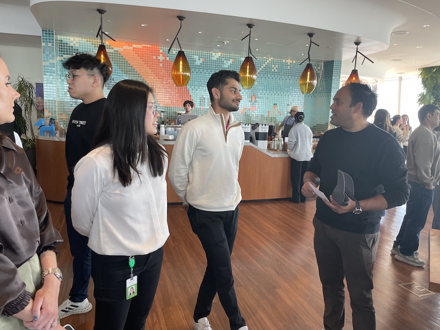 Students and alumni mingle at Salesforce