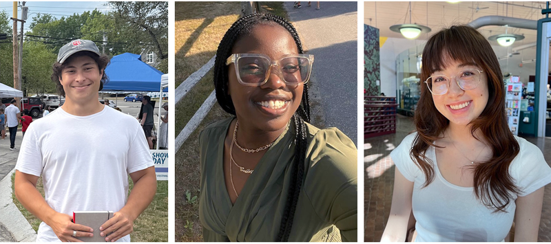 Portraits of Asher, Jada, Katie