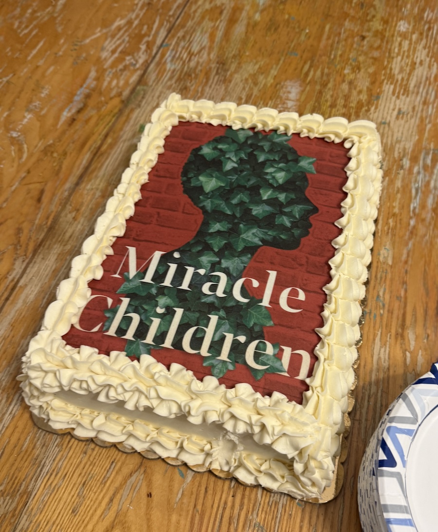 A cake baked like Katie Benner's new book