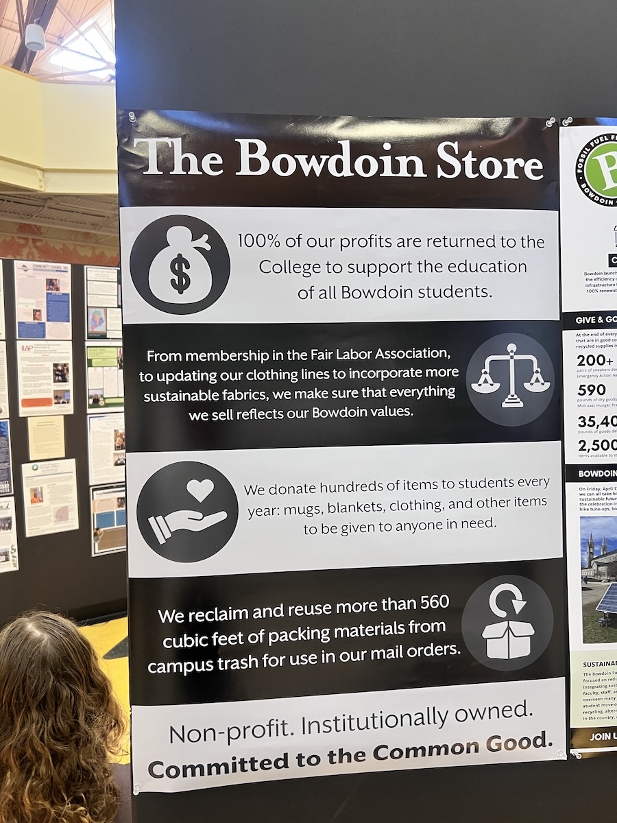 Bowdoin Store poster at the symposium