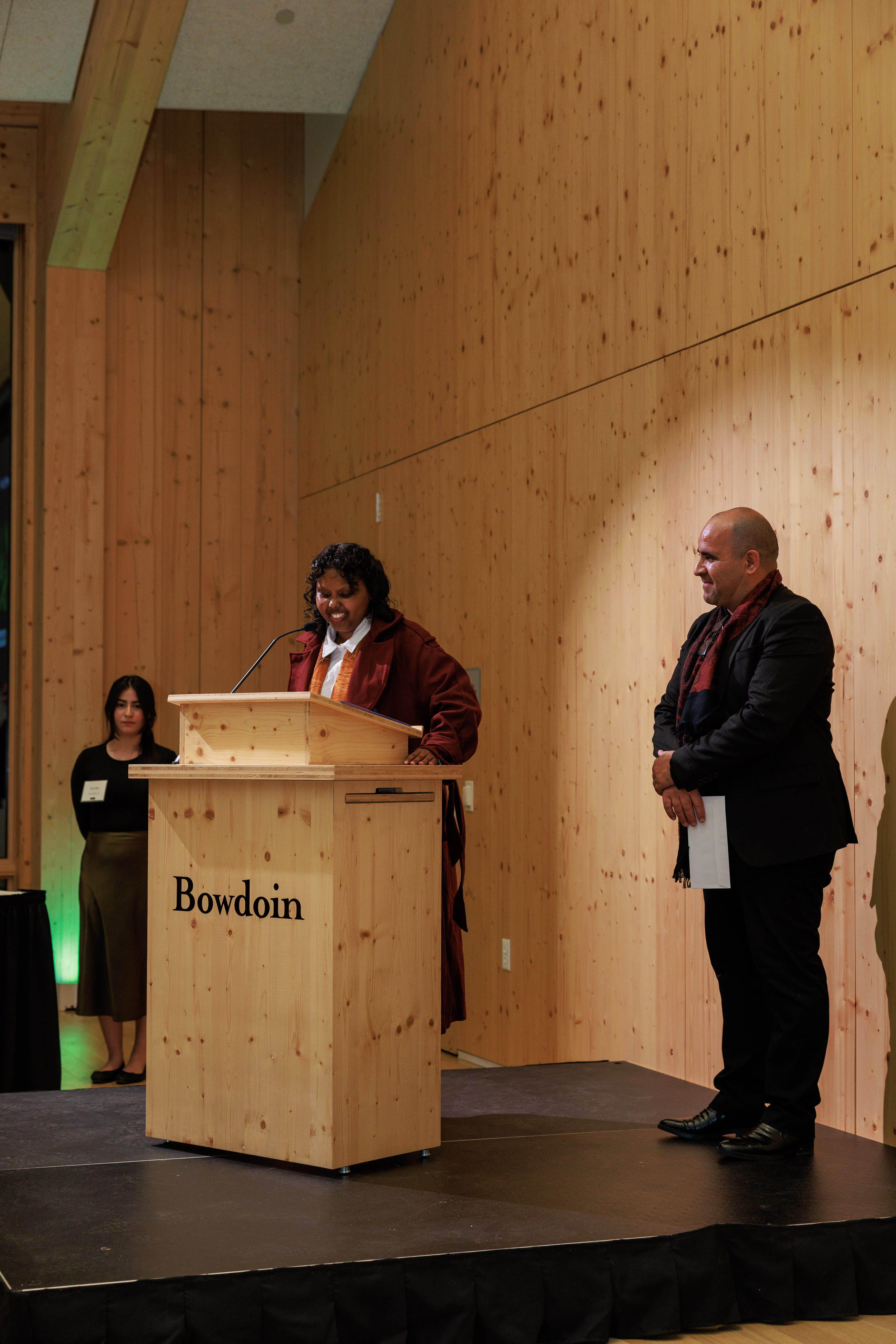 Grant recipient accepting award.