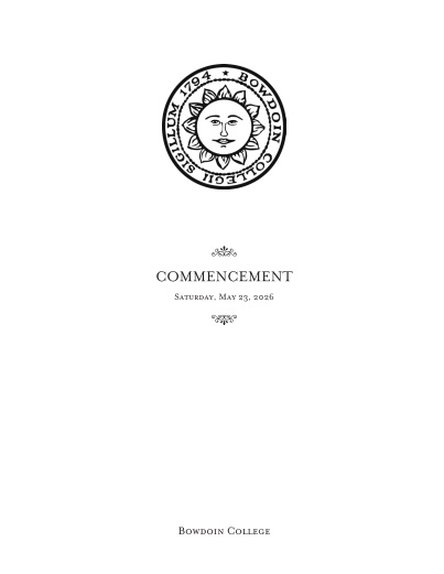 screenshot of commencement program cover
