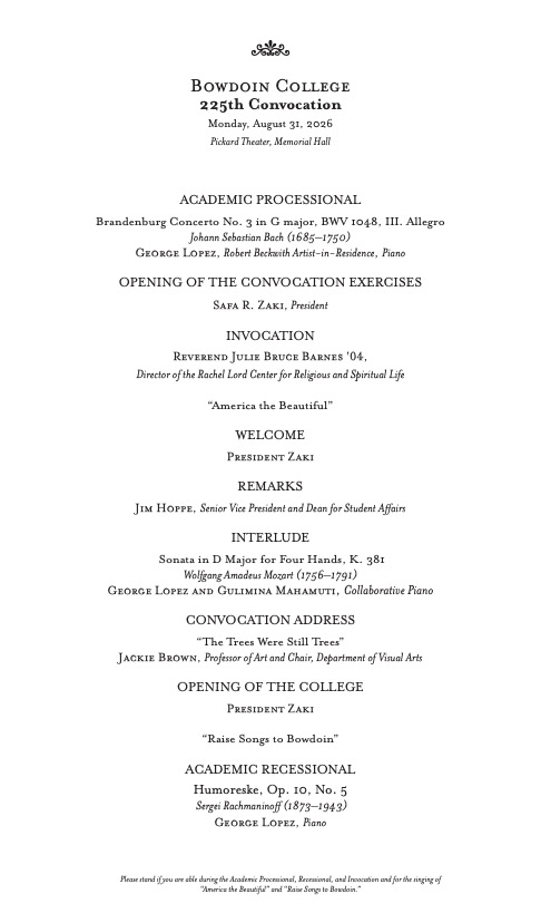 Convocation program