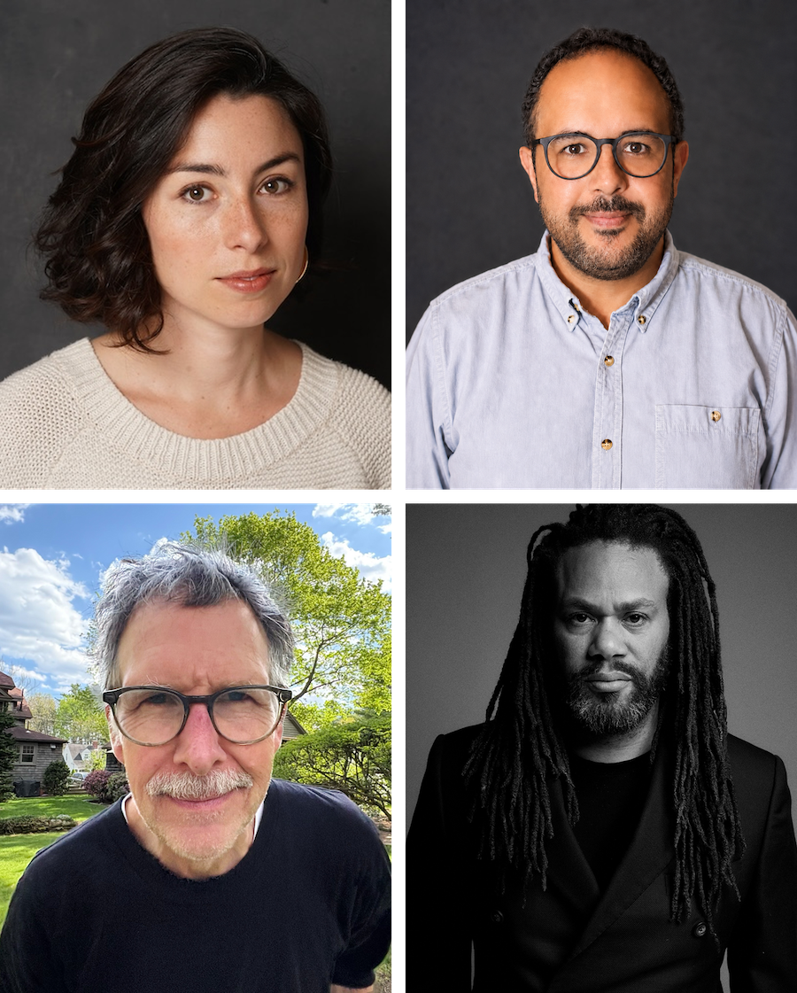 four panelists in a grid