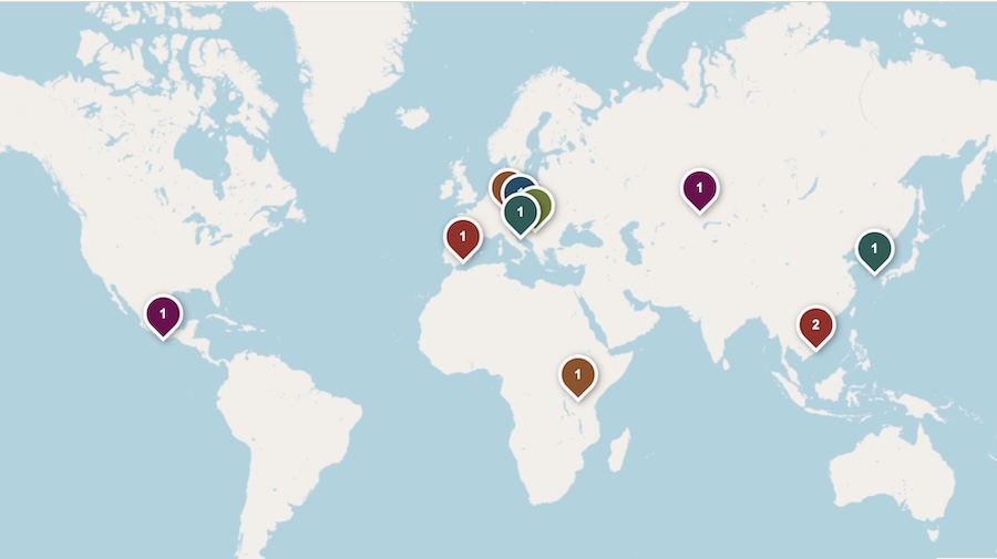 Fulbright map
