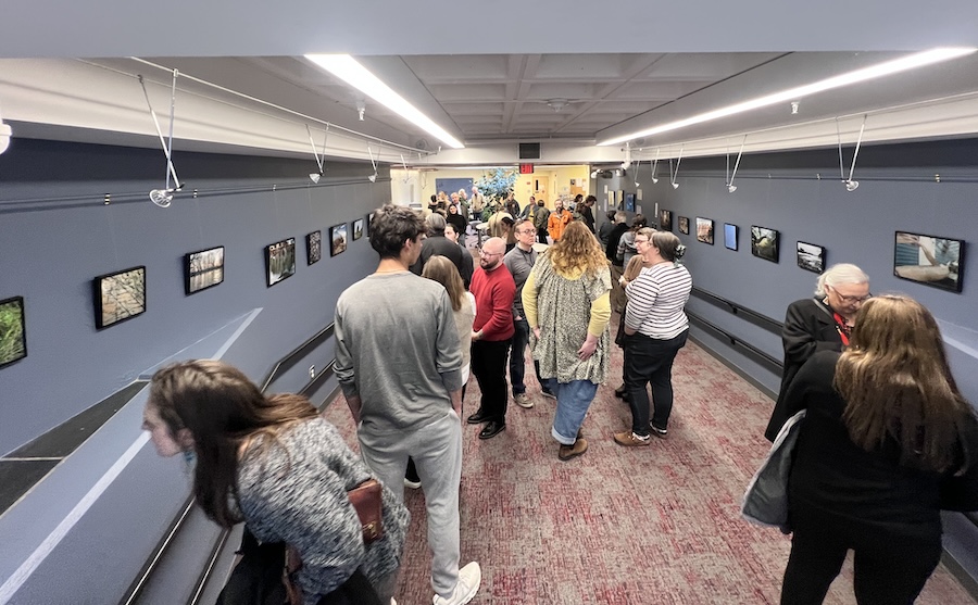 At the gallery opening, April 22